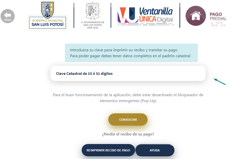 como saber mi clave catastral slp