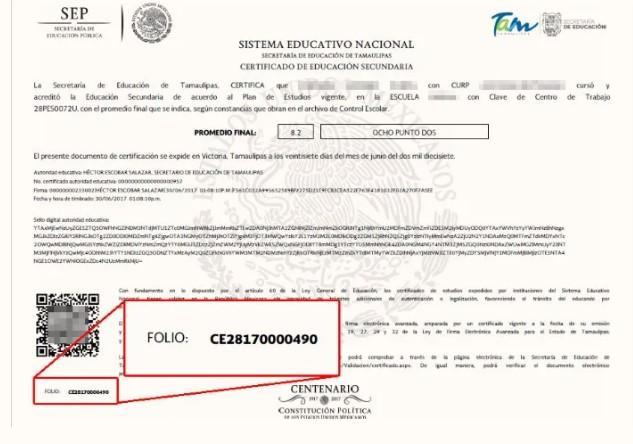 como saber mi folio escolar